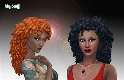 Mystufforigin Long Tight Curls Sims 4 Hairs Tight Curls Sims Hair