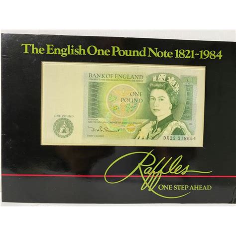Cover The English One Pound Note 1821 1984 Including 1 Pound Note