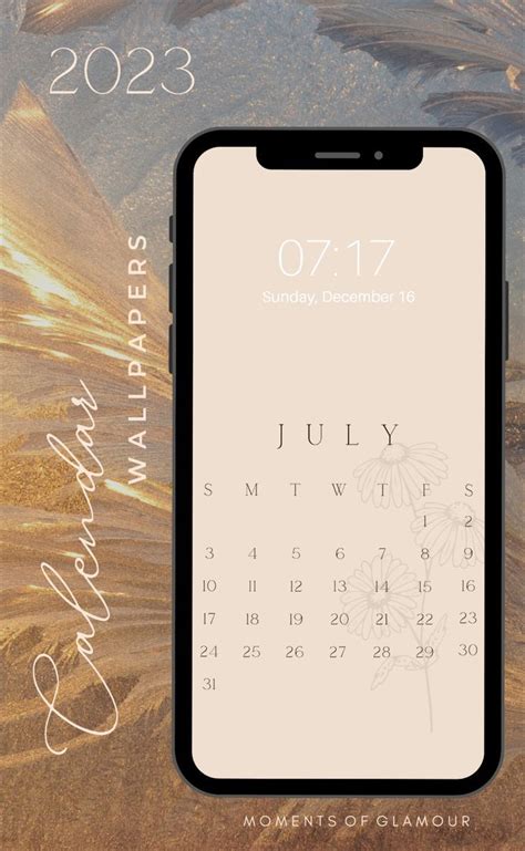 2023 Calendar Wallpaper Mobile Calendar Pastel Monthly Etsy In 2023