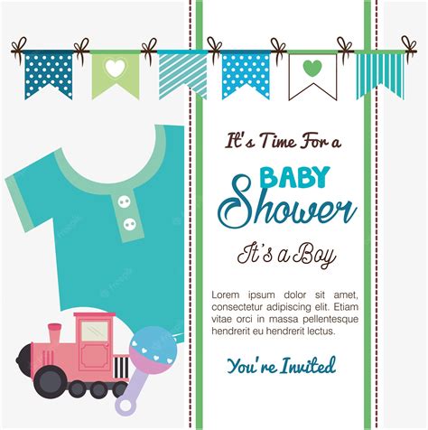 Premium Vector Baby Shower Invitation Card