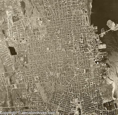 Historical Aerial Photo Map Of New Bedford Massachusetts 1961