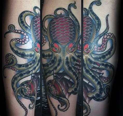 50 Traditional Octopus Tattoo Designs For Men Old School Ideas