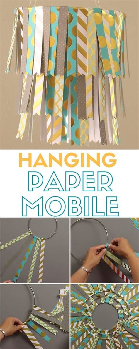Diy Hanging Paper Mobile The Crafty Blog Stalker