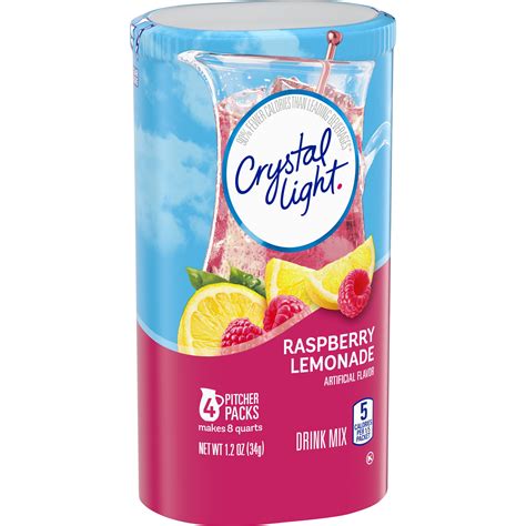 Crystal Light Raspberry Lemonade Powdered Drink Mix Caffeine Free 16