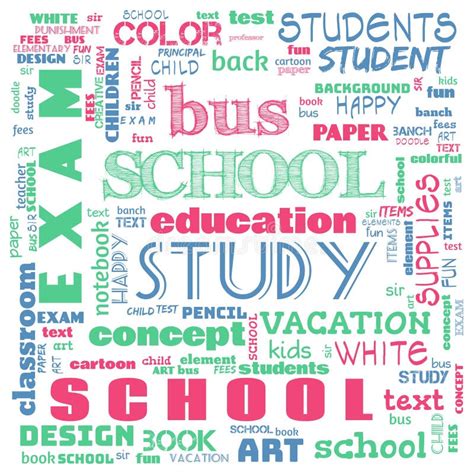 Back To The School Word Cloud Word Cloud For School Life This Word