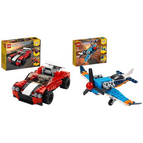 Lego 31099 Propeller Plane And Lego 31100 Sports Car Toys