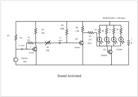 Sound Activated Switch Circuit Diagram Edrawmax Templates