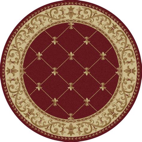 A round rug is often a good solution in a more. Tayse Rugs Sensation Red 7 ft. 10 in. x 7 ft. 10 in. Round ...