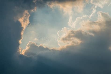Sun Shining Through The Clouds Stock Photo Image Of Beauty Beautiful