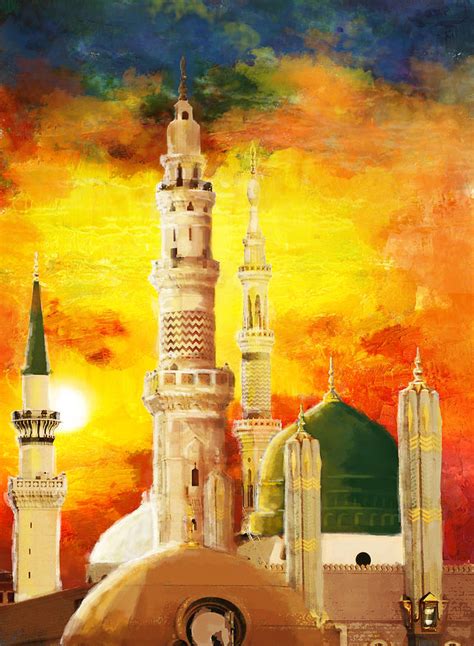 Masjid E Nabwi Painting By Catf