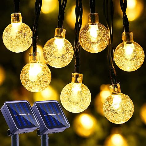 Led Solar Globe String Lights Bubble Ball Lights With Waterproof