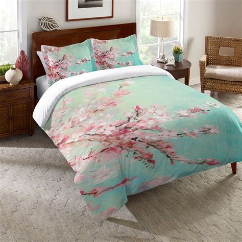 Cherry Blossoms Duvet Cover Bedding Sets Laural Home Cherry Blossom