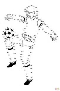 Dot to dots have long been an activity where kids would learn their counting the fun way. Soccer Player dot to dot | Free Printable Coloring Pages