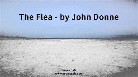The Flea By John Donne Youtube