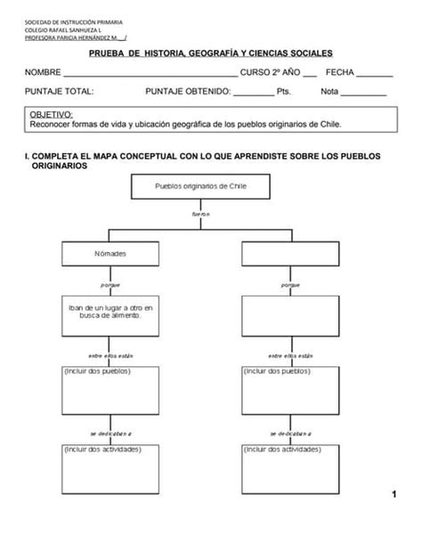 Prueba Pueblos Originarios 2º 2014 Pdf