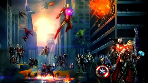 2560x1440 Karya Seni Superhero Marvel Cinematic Universe 1440p