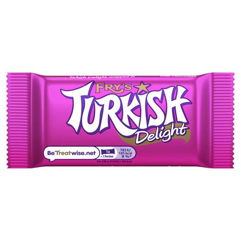 Calories In Frys Turkish Delight Chocolate Bar Chumster