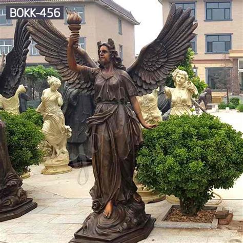 Decorative Life Size Antique Bronze Angel Statue For Garden Supplier