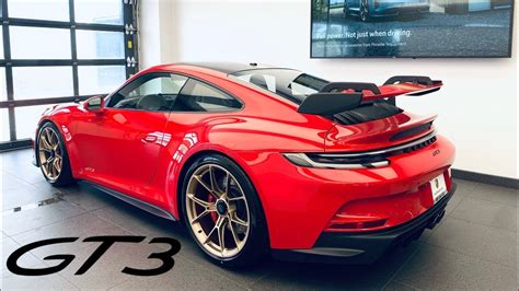 New 2022 Guards Red Porsche 911 Gt3 Walk Around Details Youtube