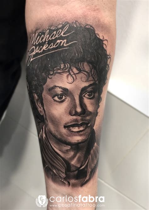 Cosafina Tattoo Carlos Art Studio Tatuaje Michael Jackson Retrato