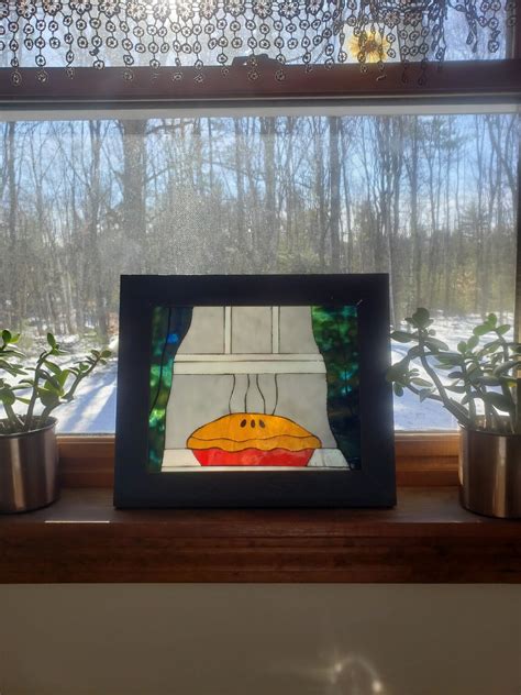 Unique Stained Glass Pie In A Window Mosaic Window Art Etsy