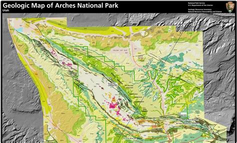 Geologic Map Of Arches Natl Park Utah Arches National Park Arches