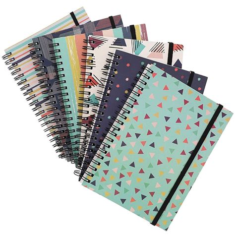 6 Pack College Ruled Spiral Notebooks Writing Note Book Schools 90s