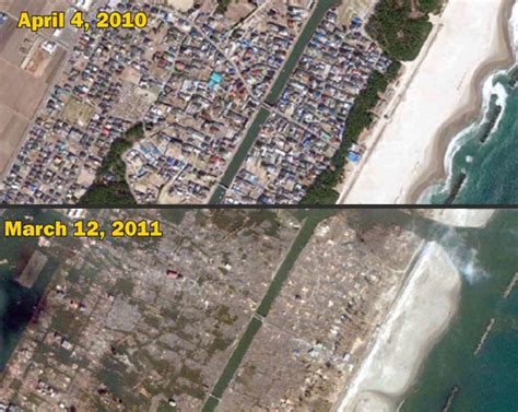 Nearly three months after the devastating earthquake and tsunami , japan is still struggling to clear the debris. Imagery in the News: Satellite Images Reveal Earthquake ...