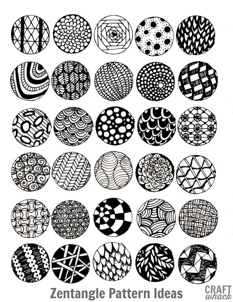 Inspiredzentangle Patterns And Starter Pages · Craftwhack Free