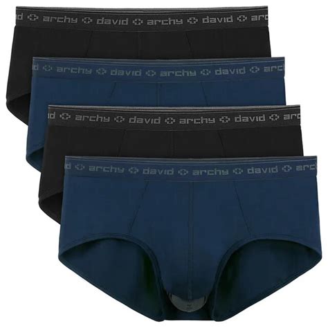 David Archyseparatec Brand Sexy Mens Briefs 4 Pack Micro Modal Big Bulge Dual Pouch Scrotums