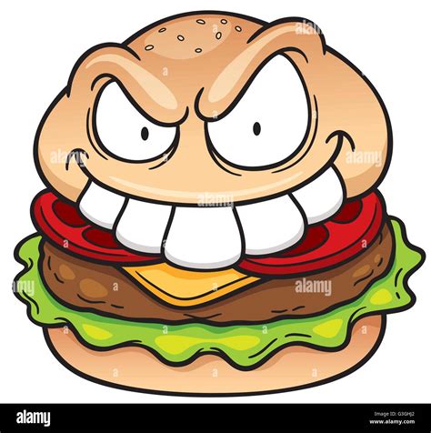 Vector Illustration Of Cartoon Hamburger Stock Vector Image And Art Alamy
