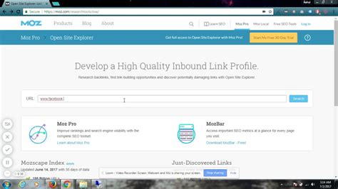First Step For Moz Open Site Explorer Youtube