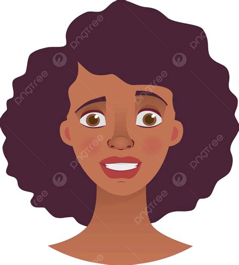 Face Of African Woman Please Face Flat Vector Please Face Flat Png