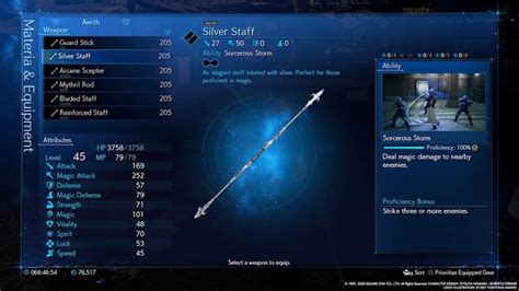 Revenants who left silva after operation queenslayer used it as a hidden refuge, but the spread of miasma turned it into a den of the lost. FF7 Remake - Silver Staff Stats and Location - SAMURAI GAMERS