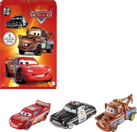 Disney Pixar Cars Toys Radiator Springs 3 Pack With Lightning Mcqueen