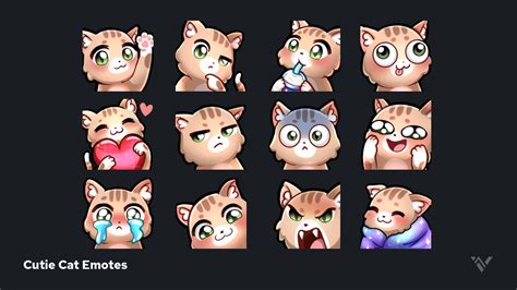 Cutie Cat Chat Emotes Twitch Youtube And Facebook Gaming