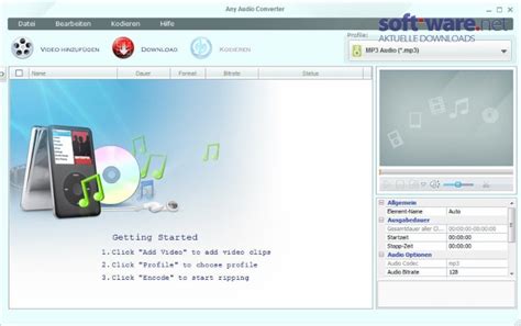 Any Audio Converter Download Windows Deutsch Bei Soft Warenet