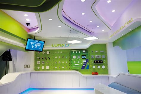 Aurora Asia Headquarter Showroom Retro Futurism Aero Monochrome