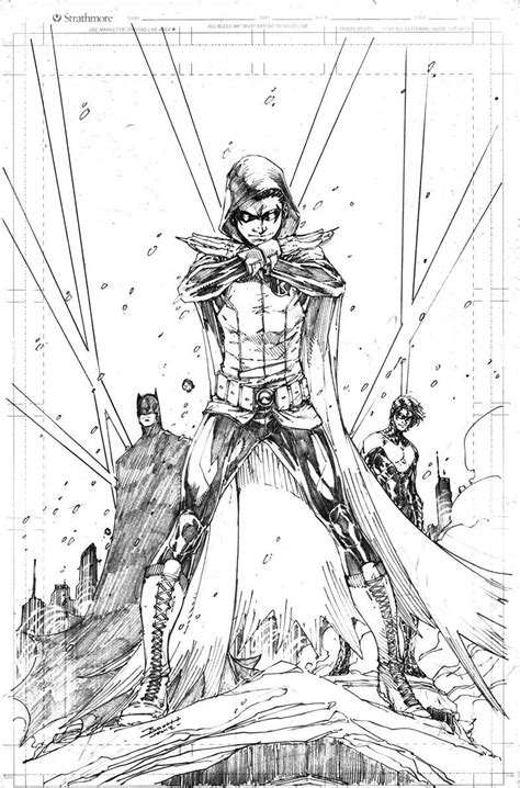 Damian Robin Batman And Nightwing By Brett Booth Comic Art Robin