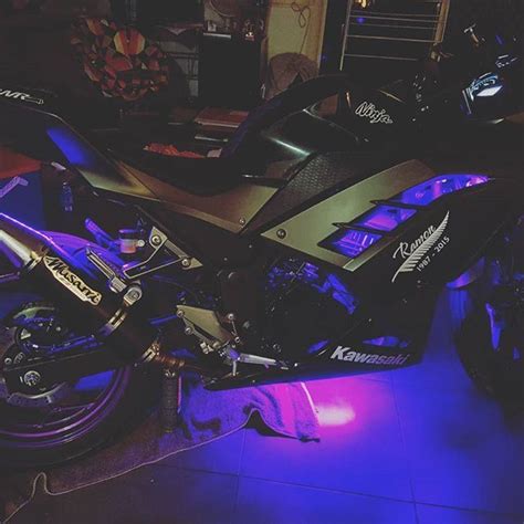 Leds I Installed For A Friend 😁😁 Purple Leds On Kawasaki Ninja 300 Kawasaki Ninja 300