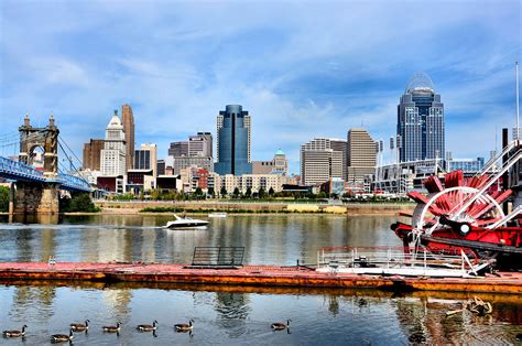 Downtown Skyline Of Cincinnati Ohio Encircle Photos