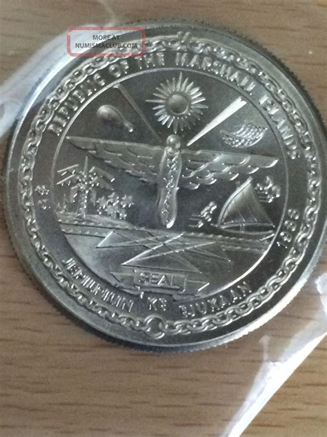 1988 Marshall Islands 5 Dollars Launch Of Space Shuttle Discovery Coin