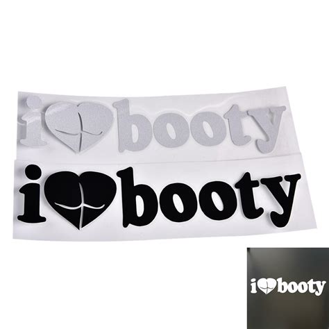 I Loveheart Booty Sticker Funny Personality Reflective Car Stickers