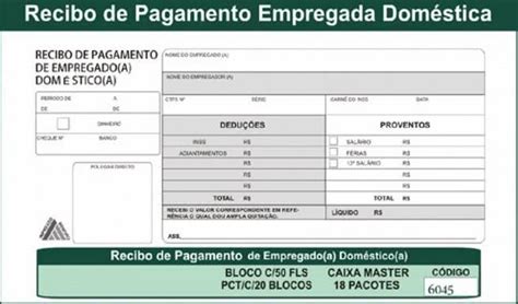 Modelo Recibo De Empregada Doméstica Para Imprimir