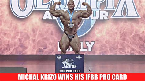Michal Krizo Wins Ifbb Pro Card And Olympia Amateur Overall Title Youtube