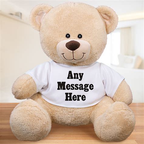 Custom Message Teddy Bear Personalized Custom Message Teddy Bear