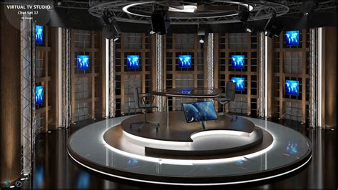 Virtual Tv Studio Chat 3d Model 17