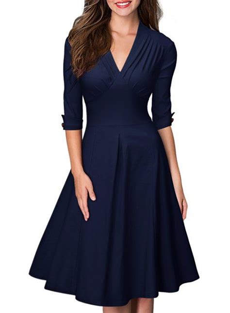Sep 24, 2021 · 9. Miusol® - Blaues Ballkleid Damen 3/4 Arm Rockabilly ...