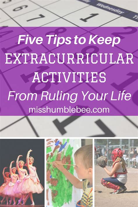 Five Tips To Keep Extracurricular Activities From Ruling Your Life