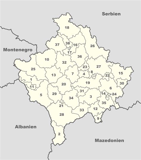 Der staat kosovo erstreckt sich auf einer fläche von 10.905km². Datei:Gemeinden der Republik Kosovo.png - Wikipedia